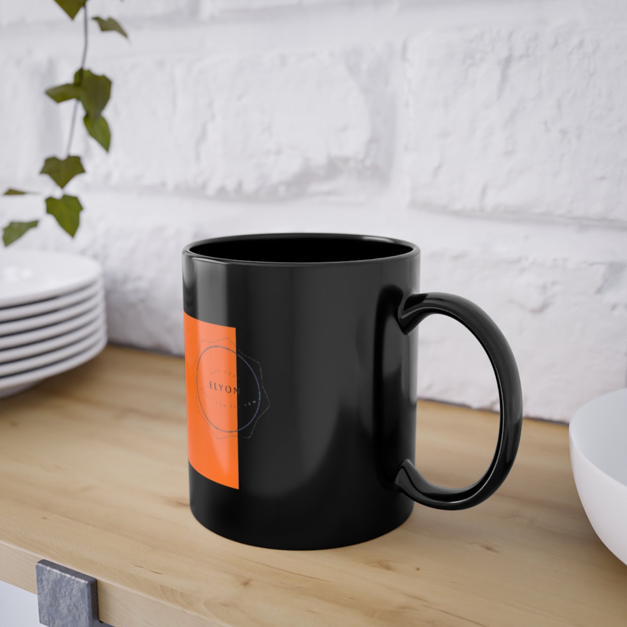 Black Coffee Mug Elyon